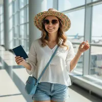 Tourist with document